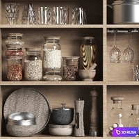 Kitchen accessories 29 3D Model Vray, Corona