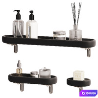 Bathroom accessories Gessi Goccia 3D Model Vray, Corona