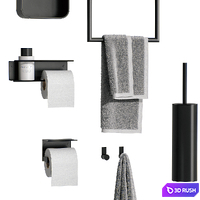 Bathroom decor set 3 3D Model Corona