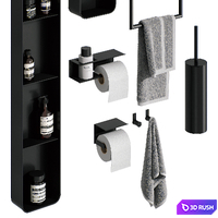 Bathroom decor set 3 3D Model Corona