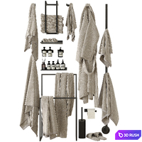 Decorative set for the bathroom 306 3D Model Vray, Corona