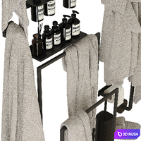 Decorative set for the bathroom 306 3D Model Vray, Corona