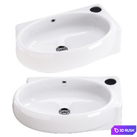 Corner Wall Mount Bathroom 3D Model Corona