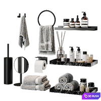 Bathroom decor set P06 3D Model Corona