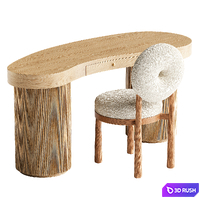 Ary Desk and Baba Chair 3D Model Corona