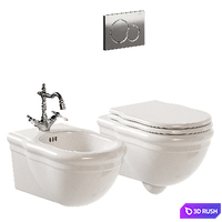 Artceram Hermitage Wall-Hung WC 3D Model Vray, Corona