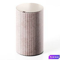 Blush Pink Stella Velvet Laundry Hamper 3D Model Corona