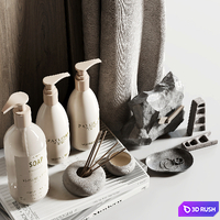 Bathroom accessories set 36 3D Model Vray, Corona