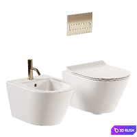 GSI Ceramica Kube X Wall-Hung WC 3D Model Vray, Corona