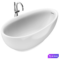 Desire Jacuzzi Bathtub 3D Model Vray, Corona