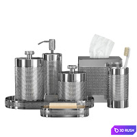 Lambeth Knurled Bath Accessories 3D Model Vray, Corona
