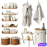 Decor for kids bathroom_03 3D Model Vray, Corona