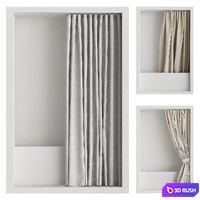 Shower curtain with hidden ceiling cornice 3D Model Corona