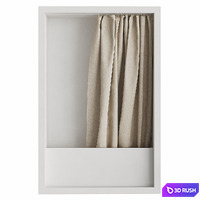 Shower curtain with hidden ceiling cornice 3D Model Corona
