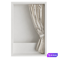 Shower curtain with hidden ceiling cornice 3D Model Corona