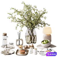 Kitchen set H38 3D Model Vray, Corona