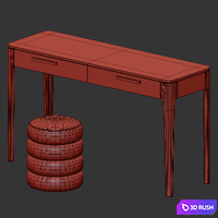 Pouf Table by SoHome 3D Model Vray, Corona