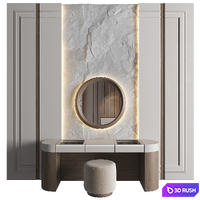 Dressing Table 04 3D Model Vray, Corona