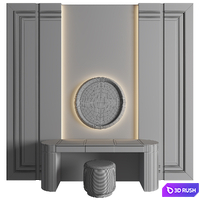Dressing Table 04 3D Model Vray, Corona
