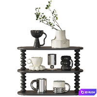 Shelf for cups and dishes _set36 3D Model Corona