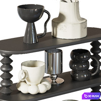 Shelf for cups and dishes _set36 3D Model Corona