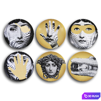 Decorative plate set 14 3D Model Vray, Corona