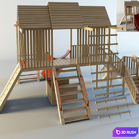 Fragment of a playground 3D Model Vray