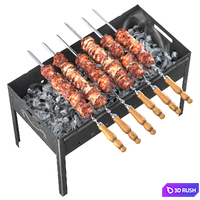 Shish kebab on the grill 3D Model Vray