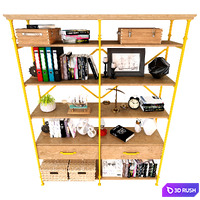 Trinity rack with decorative set 3D Model Vray
