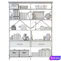 Trinity rack with decorative set 3D Model Vray