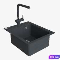 Franke Maris Sink MRG 610 42 Fragranite Onyx 3D Model Vray