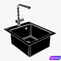Franke Maris Sink MRG 610 42 Fragranite Onyx 3D Model Vray