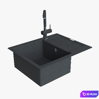 Franke Maris Sink MRG 611 62 Fragranite Onyx 3D Model Vray