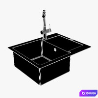 Franke Maris Sink MRG 611 62 Fragranite Onyx 3D Model Vray
