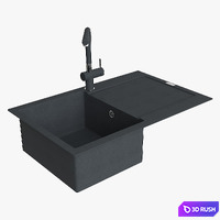 Franke Maris Sink MRG 611 78 Fragranite Onyx 3D Model Vray