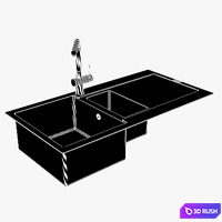 Franke Maris Sink MRG 651 Fragranite Onix 3D Model Vray