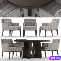Table and chairs baker DINING CHAIR1 3D Model Vray
