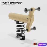 KOMPAN. Spring swing "Single spring" 3D Model Corona