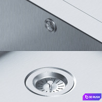 Stainless Steel Sinks by Dornbracht Set 01 3D Model Vray, Corona