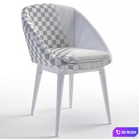 Dining group Jimi La Redoute. Table + chair 3D Model Vray, Corona