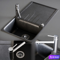 Sink Smeg Mixer Concetto 3D Model Vray, Corona