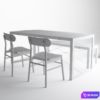 Ikea Norrala Ronninge set 3D Model Vray