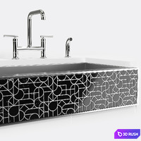 Kitchen Sink KOHLER Tailor 3D Model Vray, Corona