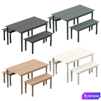 MUUTO Linear Steel Garden Set 3D Model Vray, Corona