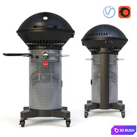 Grill Fuego Professional F24C 3D Model Vray, Corona