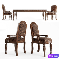 Ashley North Shore Dining Room chair-table 3D Model Corona