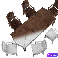 Ashley North Shore Dining Room chair-table 3D Model Corona