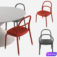 Midj Clessidra Table And Chair 3D Model Vray, Corona