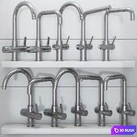 Kitchen faucet set GROHE Blue set 66 3D Model Vray, Corona