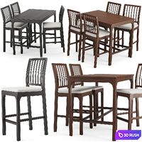 Table and chair Ekedalen 3D Model Vray, Corona
